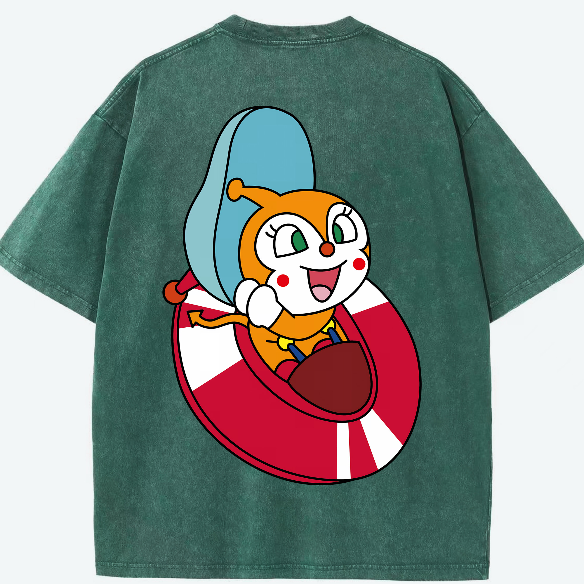 （画像用） アンパンマン Anpanman 綿100% ヴィンテージ風 半袖Tシャツ（背面プリント）